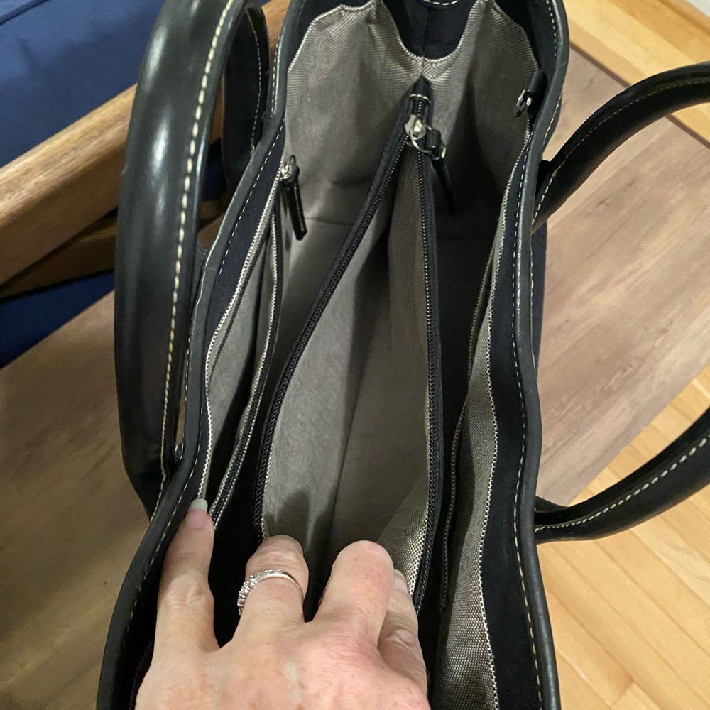 Dooney & Bourke Black Tote with Silver Hardware - Picture 10 of 14